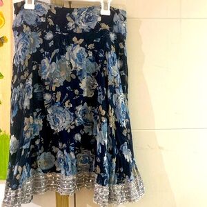 INC International Concepts Blue and Gray comfy and breezy skirt